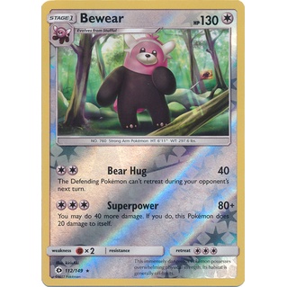 Thẻ bài Pokemon Bewear - 112/149 - Rare Reverse Holo