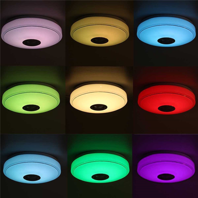 Đèn Trần LED RGB 36W Có Loa Bluetooth Thông Minh Điều Khiển Bằng Ứng Dụng Trang Trí Nhà Cửa