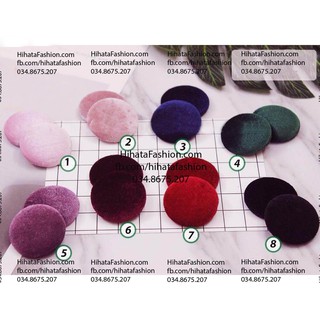 Set 05 Khuy bọc vải, cúc vải, nút bọc vải nhung, phụ liệu may - HIHATA GARMENT ACCESSORIES