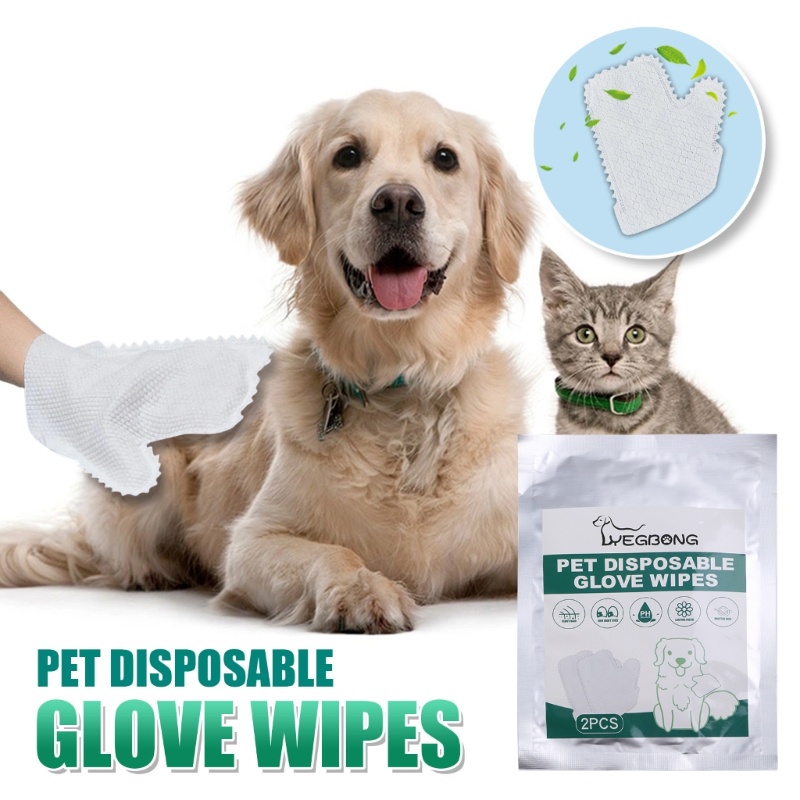 Lucky Set 2 Găng Tay Khử Mùi Vệ Sinh Toàn Thân Dùng Một Lần Cho Chó Và Mèo