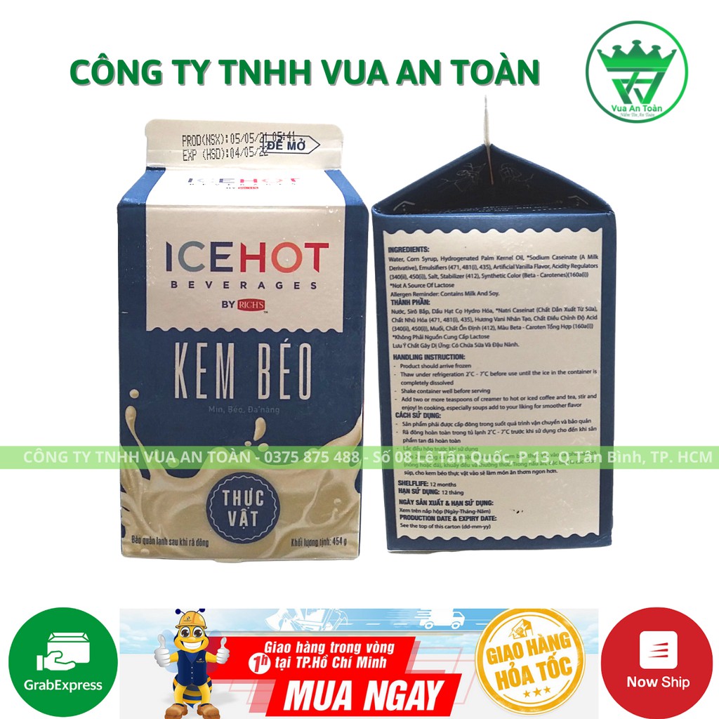 Kem Béo Thực Vật Rich's- Rich Lùn 454gr