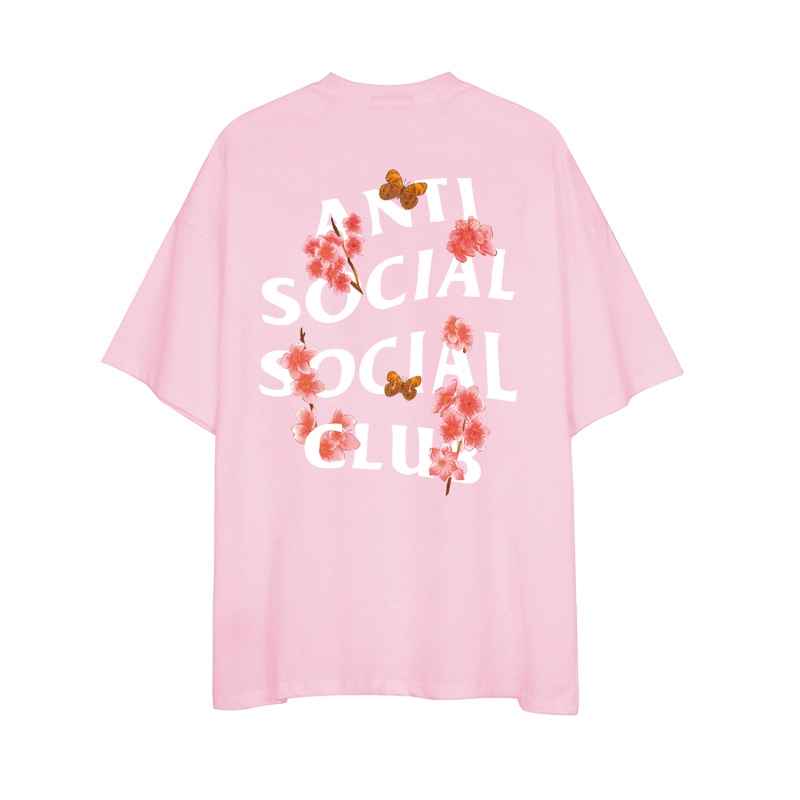 Áo Thun cotton Ngắn Tay In Chữ Anti SOCIAL SOCIAL CLUB Thời Trang Cho Nam Nữ