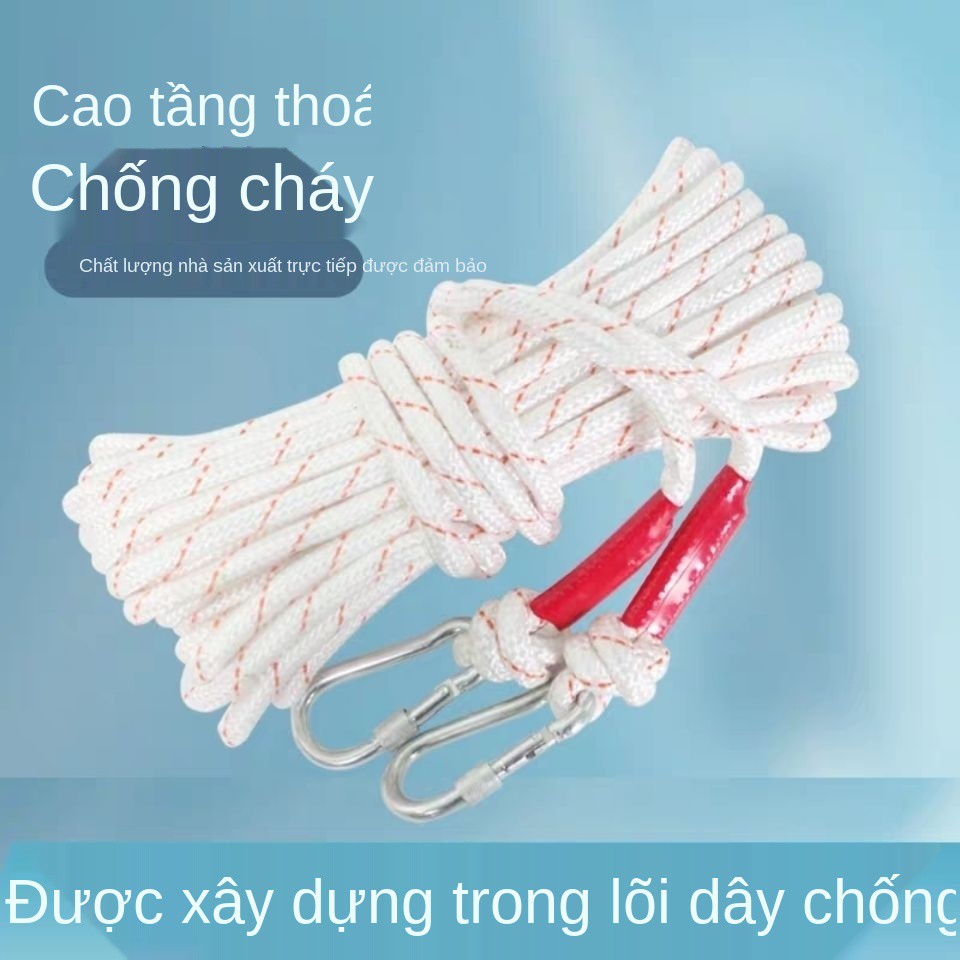 Dây an toàn cháy nổ lõi leo núi ngoài trời cứu sinh nylon thoát hiểm bảo