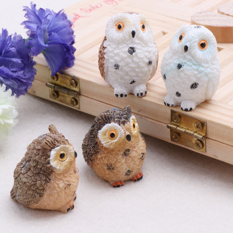 Mô Hình Chim Cú Mini Dễ Thương Trang Trí Vườn