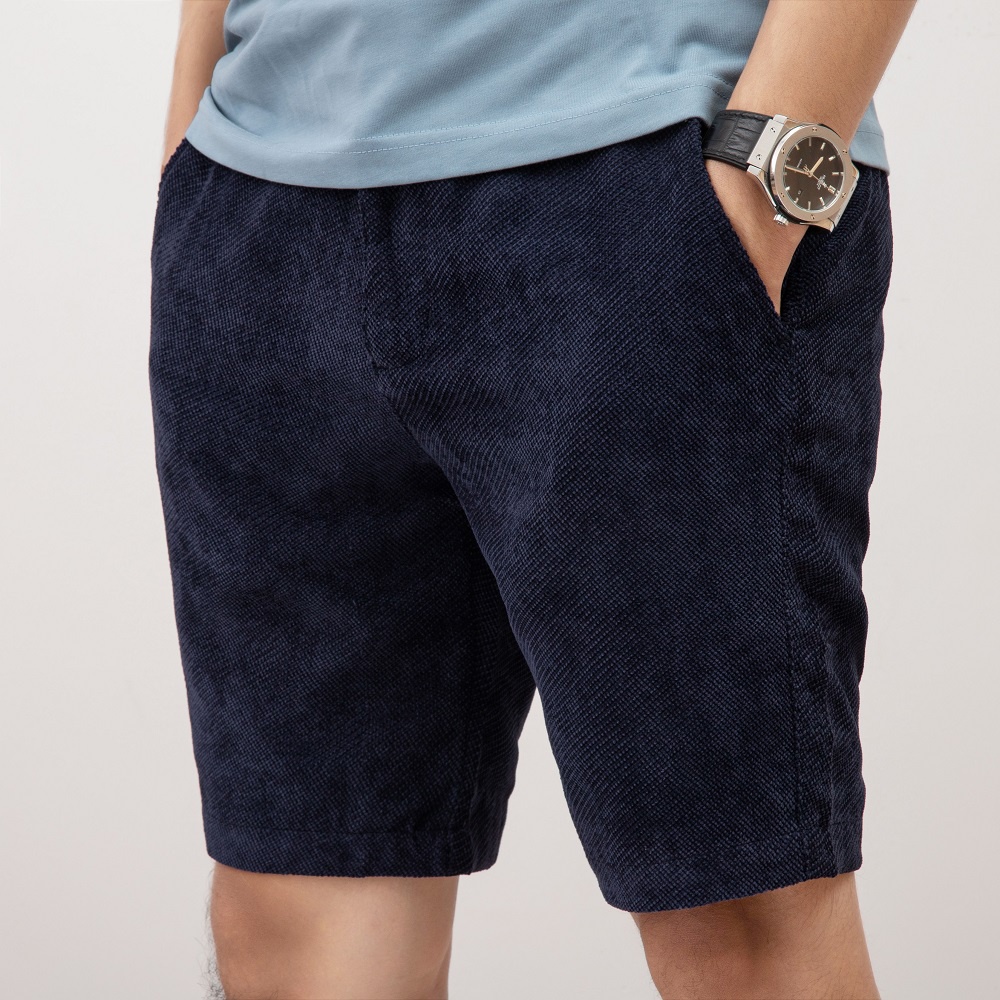 Quần Shorts Just Men Kaki phối Nhung thanh lịch và nam tính