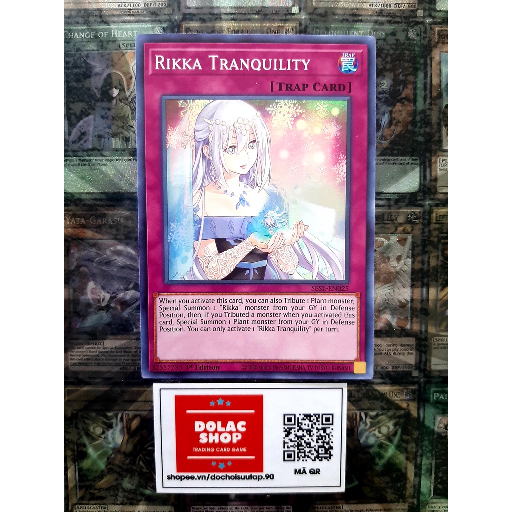 THẺ BÀI YUGIOH Rikka Tranquility - SESL-EN025 - Super Rare 1st Edition