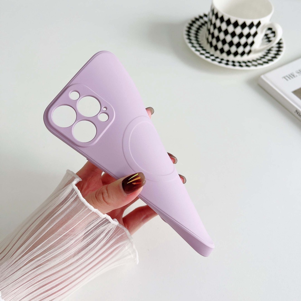 Ốp Điện Thoại Silicon Mềm Hít Nam Châm Cho iPhone 7 8 Plus X XS Max XR iPhone 12 11 13 Pro Max