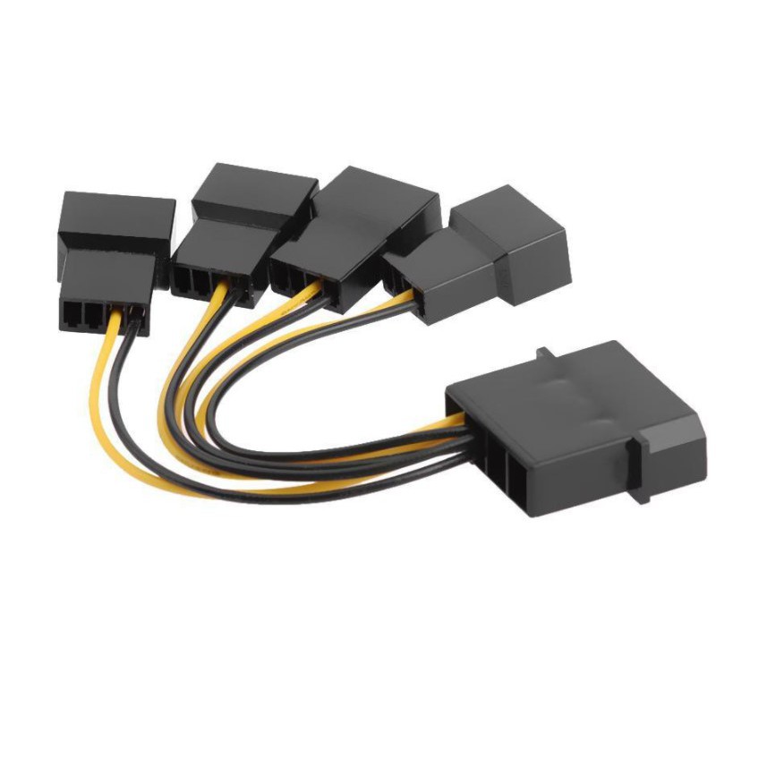 Cáp Chia Quạt 4pin 3pin 1 Sang 4 Molex Branch Vỏ