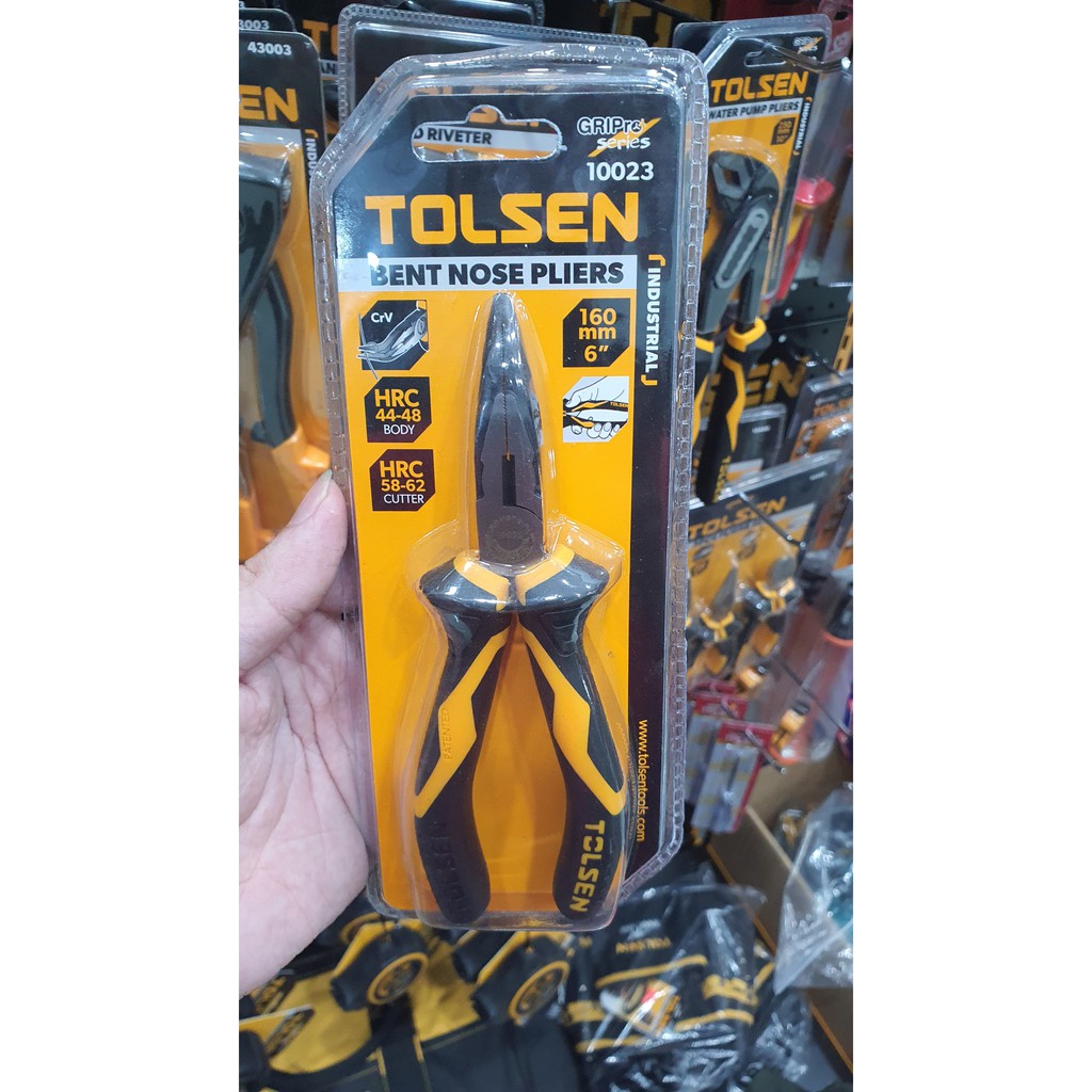 Kềm Nhọn Cong Công Nghiệp Tolsen 10023 (16cm)