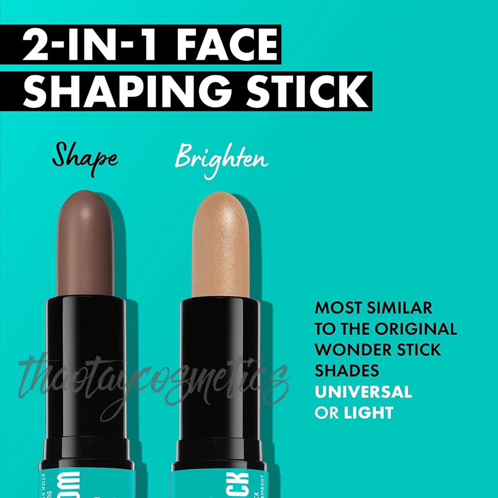 Bút che khuyết điểm và tạo khối 2 đầu NYX Wonder Stick Highlight & Contour