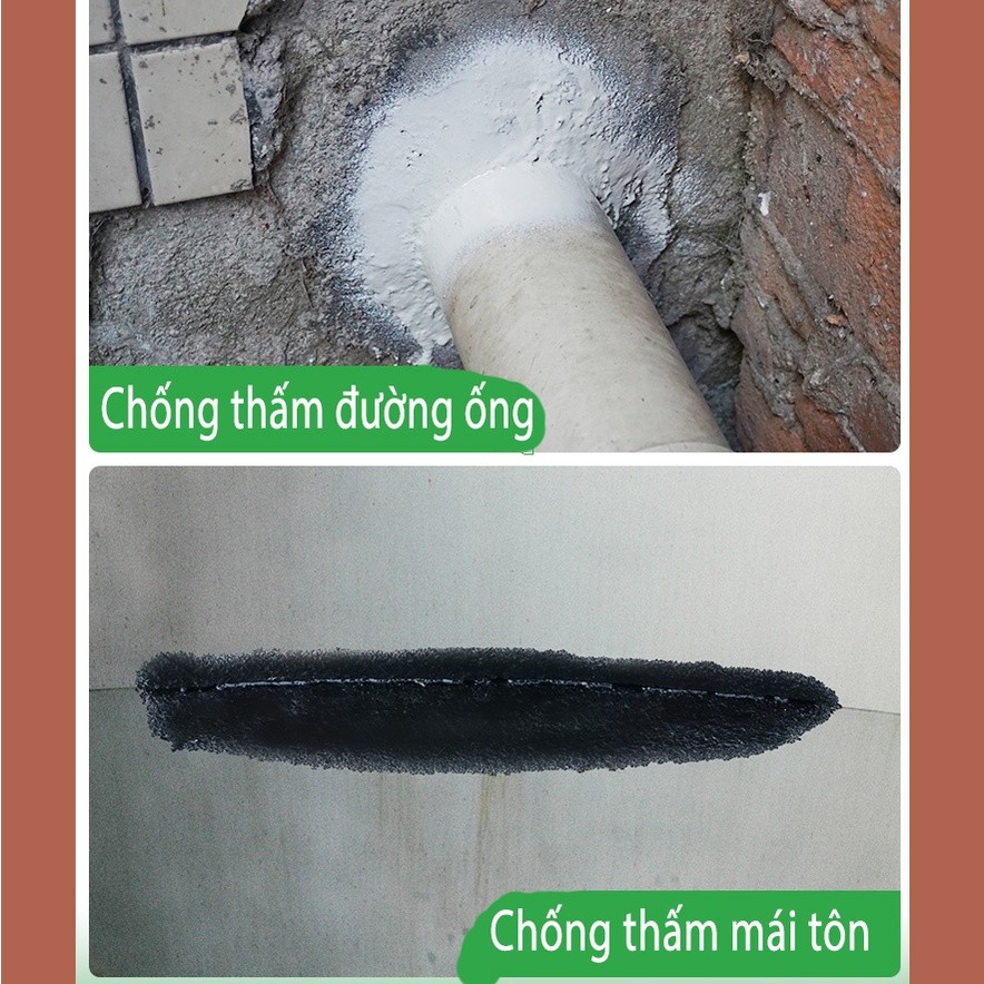 Bình Xịt Chống Thấm , Giúp Chống Thấm Tường, Trần , Mái Nhà, Sân Thượng, dung dịch cao su non Chai 450ml đa năng