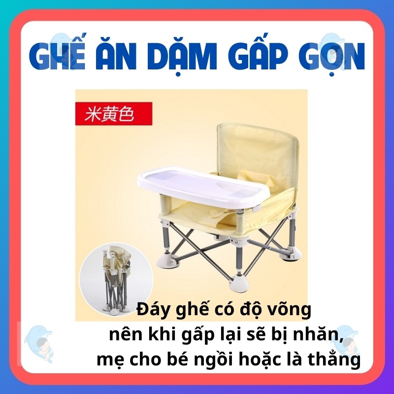 Ghế Ăn Dặm Gấp Gọn Bản Trung Gọn Nhẹ Chắc Chắn Tiện Lợi Cho Bé Mang Theo Khi Đi Du Lịch