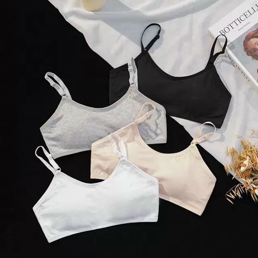Áo bra 2 dây mảnh dáng thể thao có móc cài sau , bra học sinh croptop mút ngực mỏng  cấp 2 cấp 3 2307