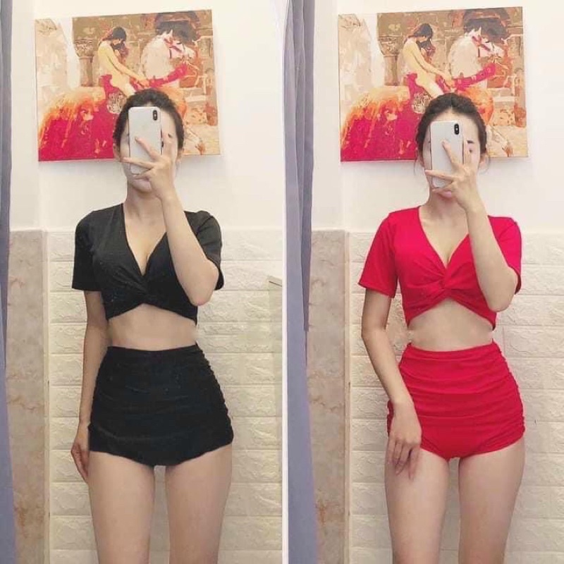 Bikini, đồ bơi đi biển 2 mảnh xoắn ngực, che khuyết điểm nhiều màu VY BIKINI MY01