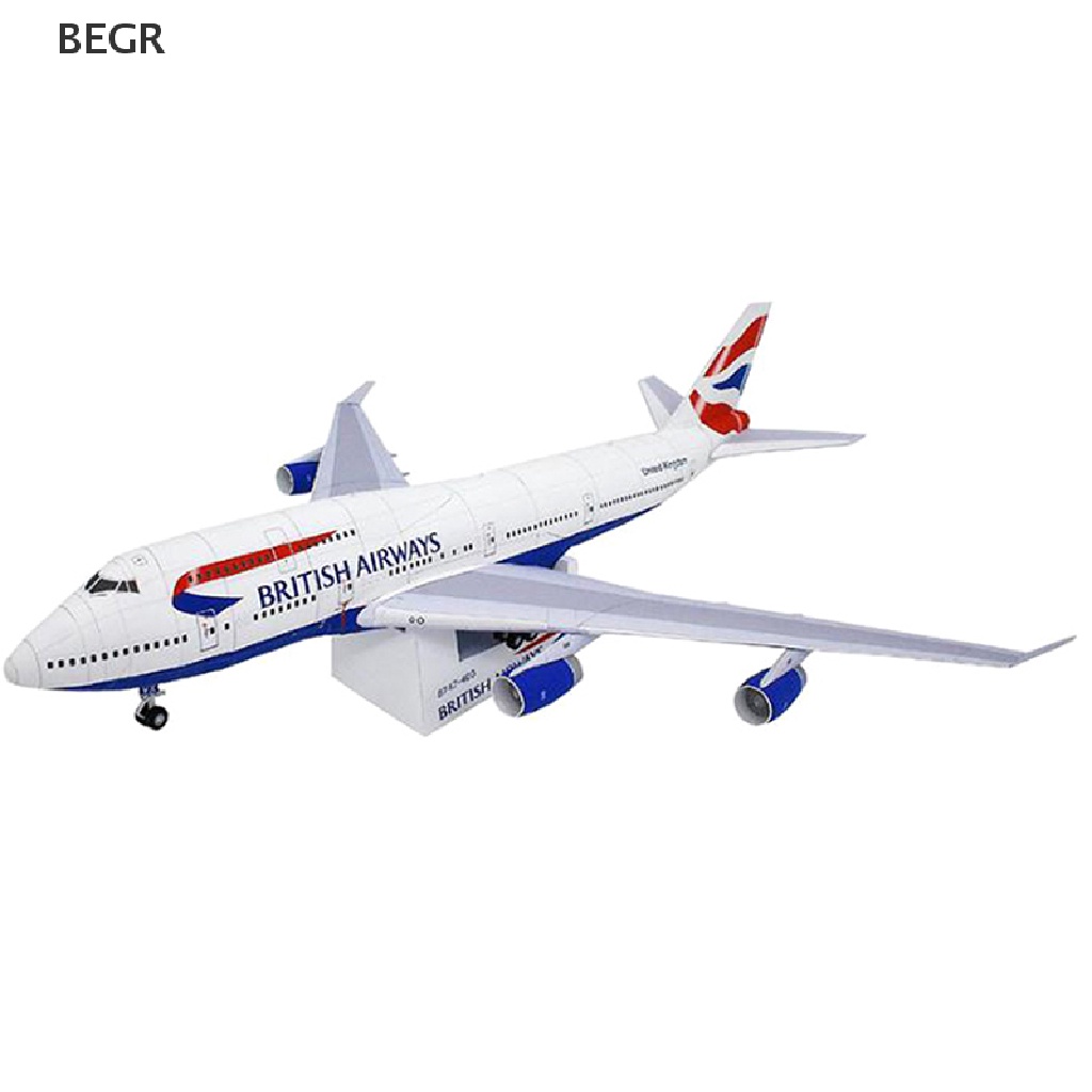 Mô Hình Máy Bay Boeing 747 3D Bằng Giấy Tỉ Lệ 1: 144