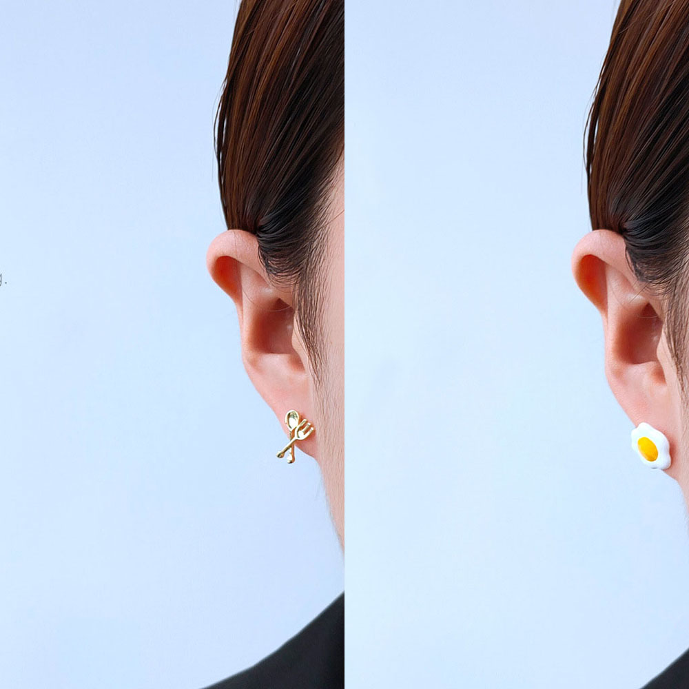 Khuyên Tai Bạc 925 Hình Trứng Ốp La Thời Trang Cho Nữ