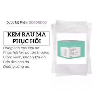 Kem dưỡng trắng da rau má GOODNDOC CENTELLA REPAIR CREAM 50ml