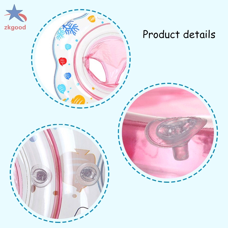 Inflatable Baby Pool Float Swimming Ring with Safely Seat Swim Bath Water Toys Beach for Kids Toddlers Swim Training