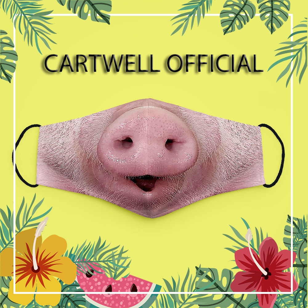 Khẩu trang vui nhộn cute dễ thương hoạt hình cho bé trẻ em Mặt Thú Cưng CARTWELL thoáng khí dành cho nam nữ chất liệu vả