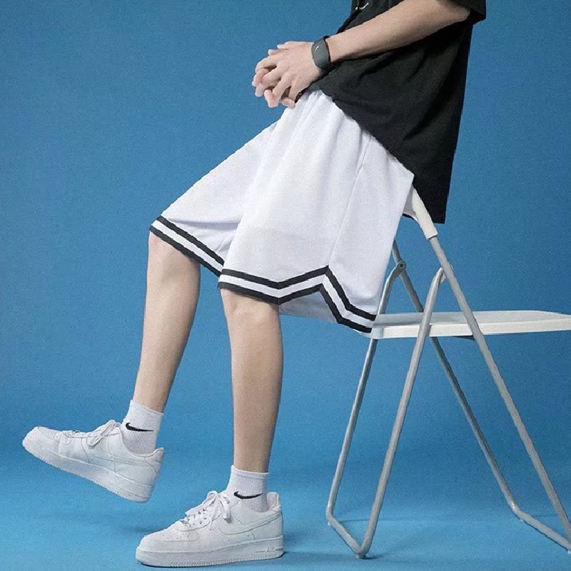 Quần Short Dáng Suông Lưng Thun Co Giãn Thoải Mái Phong Cách Thời Trang Hàn Quốc Cho Nam Giới Có size Lớn M-2XL