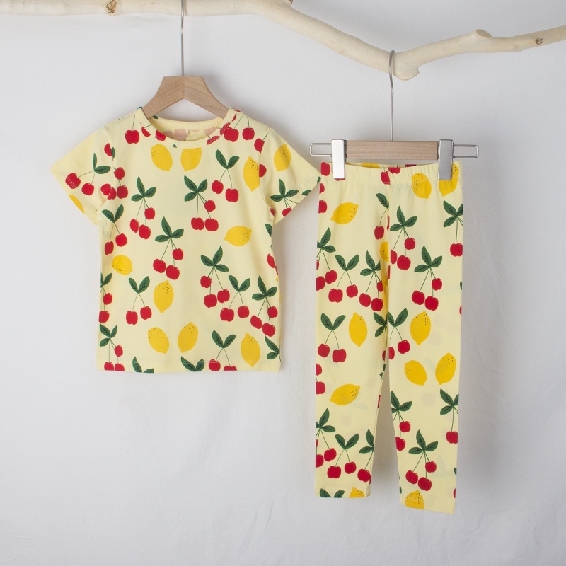 BEAR LEADER Bộ Áo Thun Cotton In Họa Tiết Gấu + Quần Legging Xinh Xắn Theo Phong Cách Mùa Thu Hàn Quốc Dành Cho Bé Gái