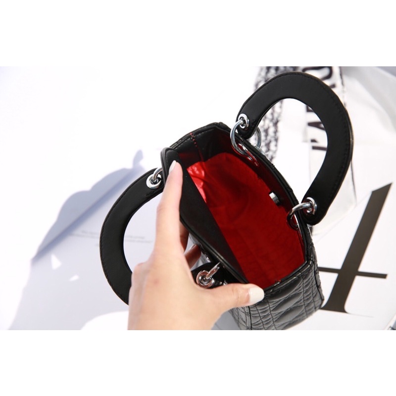 TÚI DI O R lady mini tag bạc fullbox