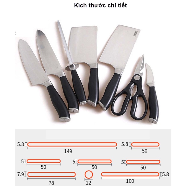 Kệ để dao, thớt có thêm ống treo để đũa thìa inox sơn tĩnh điện, dán tường không cần khoan vít - CHÍNH HÃNG
