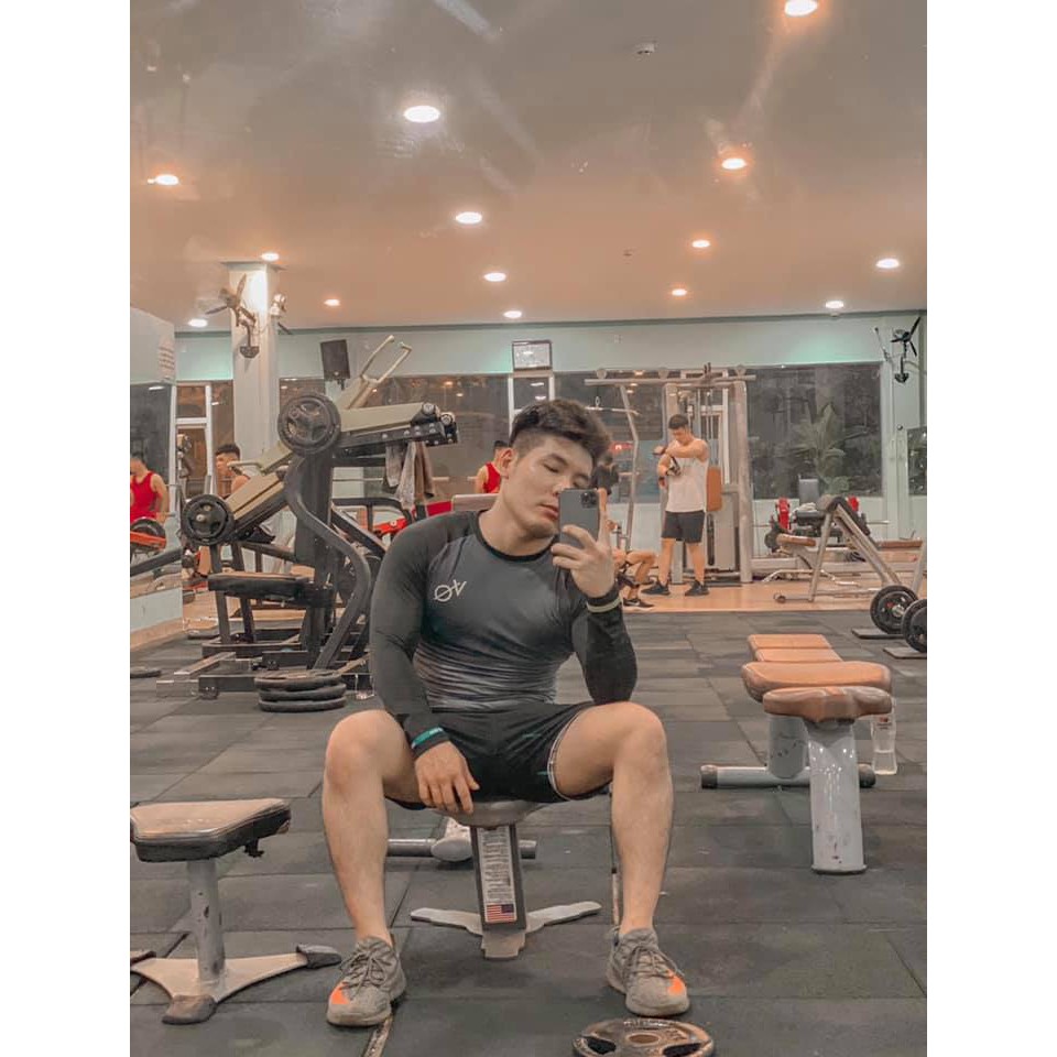 Áo thun ngắn tay, dài tay cổ tròn phối màu tinh tế,chơi thể thao co giãn giữ nhiệt - thích hợp tập gym chạy bộ,đạp xe | BigBuy360 - bigbuy360.vn