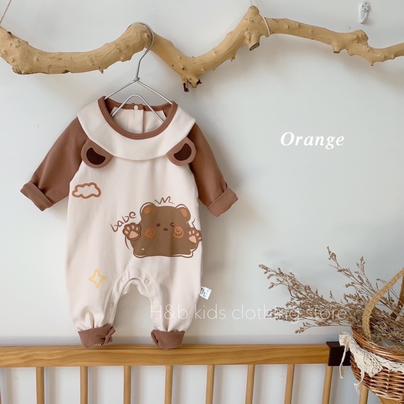 body hồng nâu cổ tròn cho bé (hàng shop )
