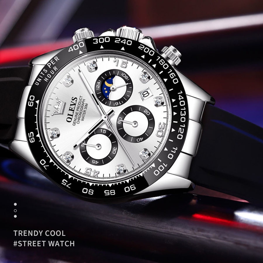 Đồng hồ nam chính hãng dây da siêu bền, chống xước, thiết kế trang trọng