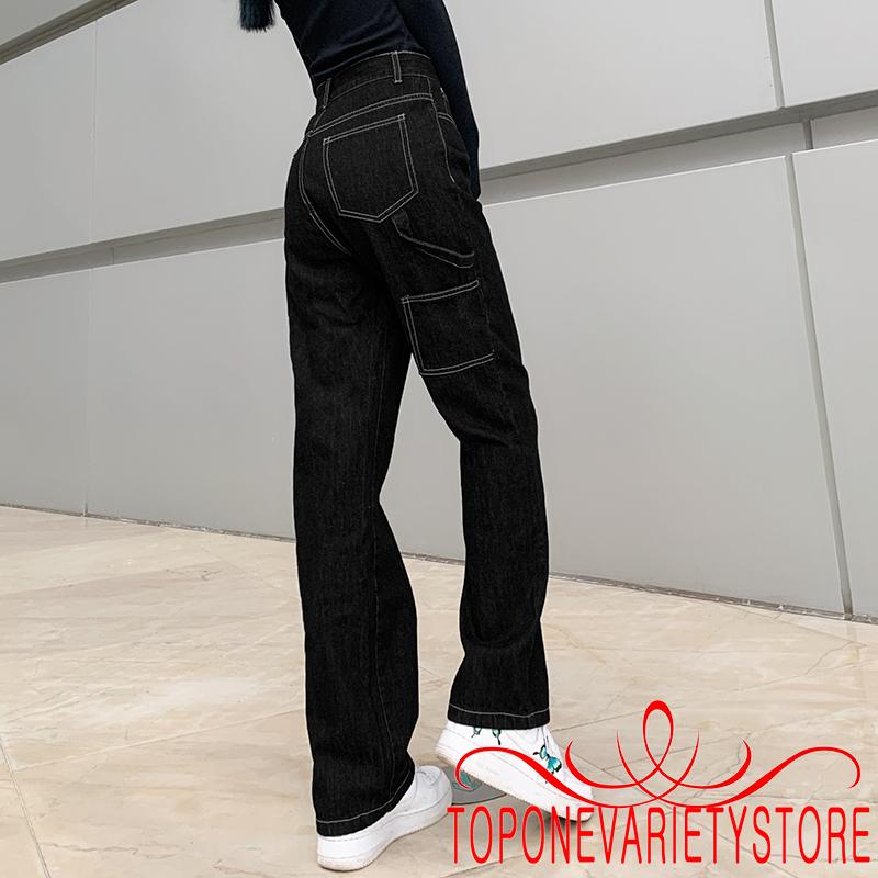 Quần Jeans Dài Ống Rộng Thời Trang Dành Cho Nữ