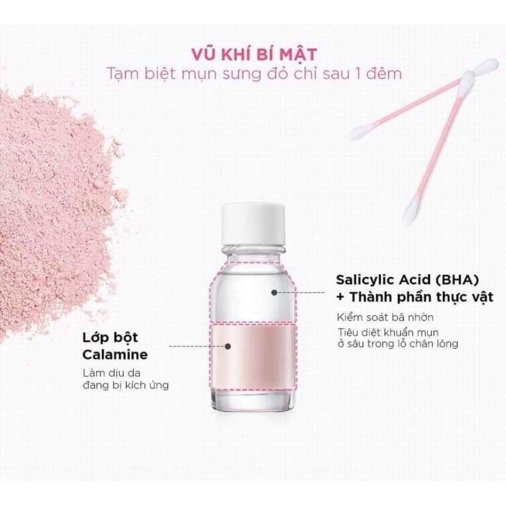 Chấm Mụn Neogen 2 Lớp Xẹp Mụn Sau 4H Dermalogy A-Clear Aid Soothing Pink Eraser 15ml