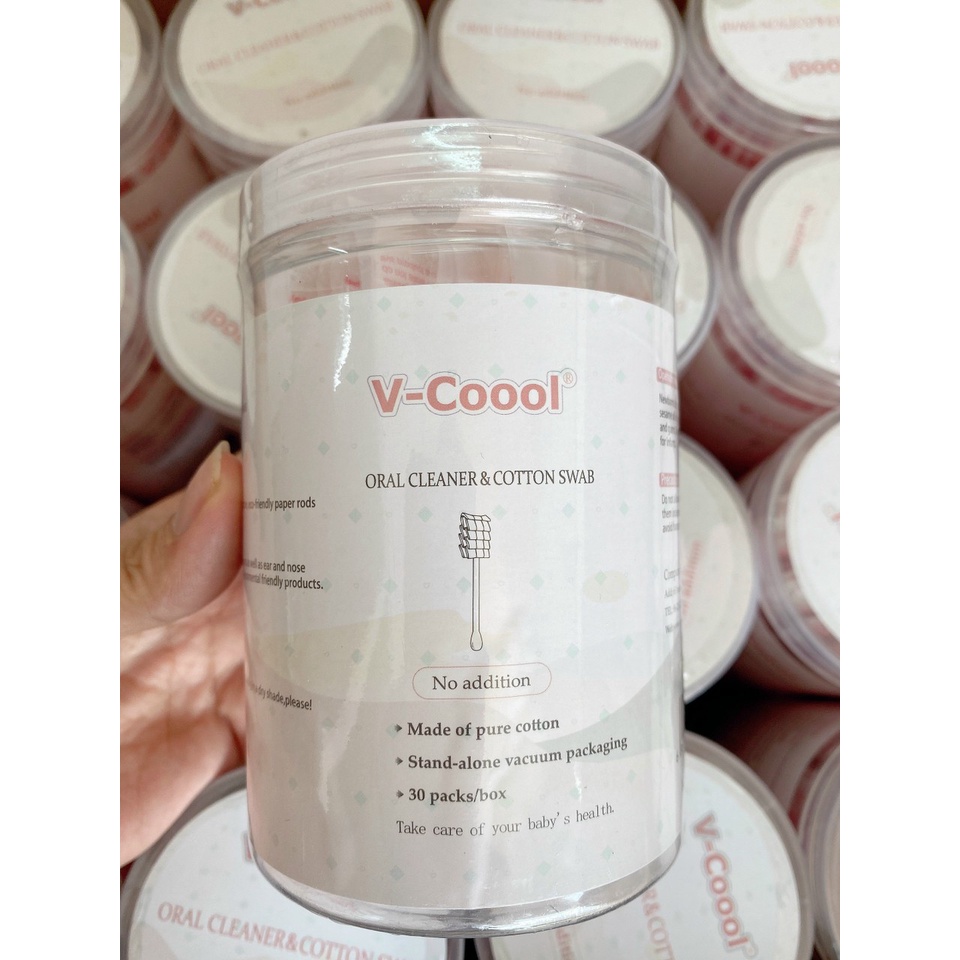 Rơ lưỡi cho bé freeship tưa lưỡi v-cool 1 đầu và 2 đầu hộp 30 que - ảnh sản phẩm 9