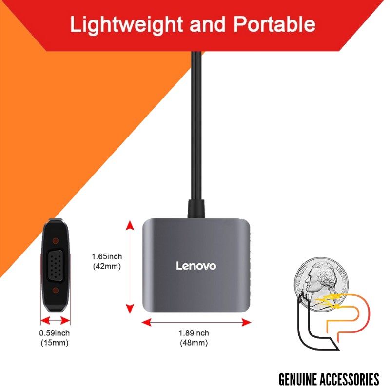 BỘ CHUYỂN HDMI RA VGA KÈM AUDIO LENOVO (H201GY) - CÁP HDMI TO VGA + AUDIO LENOVO (H201GY)