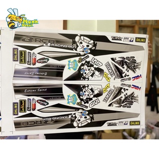 Ten rời xe sirius racing boy trắng đen