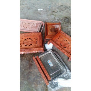 Khay trà chân quỳ gỗ hương hàng mộc Hàng loại 1 hàng đẹp