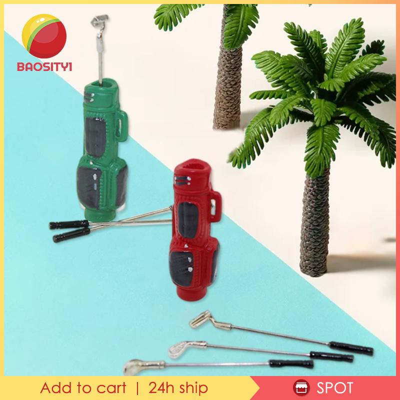 [Baosity 1] 1 / 12 Hoặc 1 / 6 Đồ Chơi Sân Golf Cho Nhà Búp Bê Kèm Túi Đựng Màu Đỏ