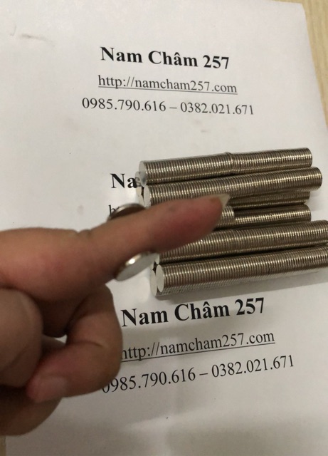 [Xả Kho] Nam châm viên 14x1.5mm, loại nam châm trắng mỏng lực hút mạnh.