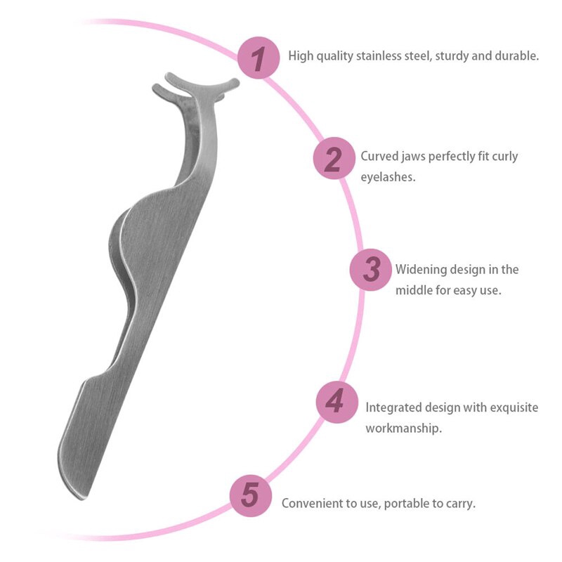 MVP2699 Nhíp gắn lông mi giả bằng thép không gỉ tiện dụng