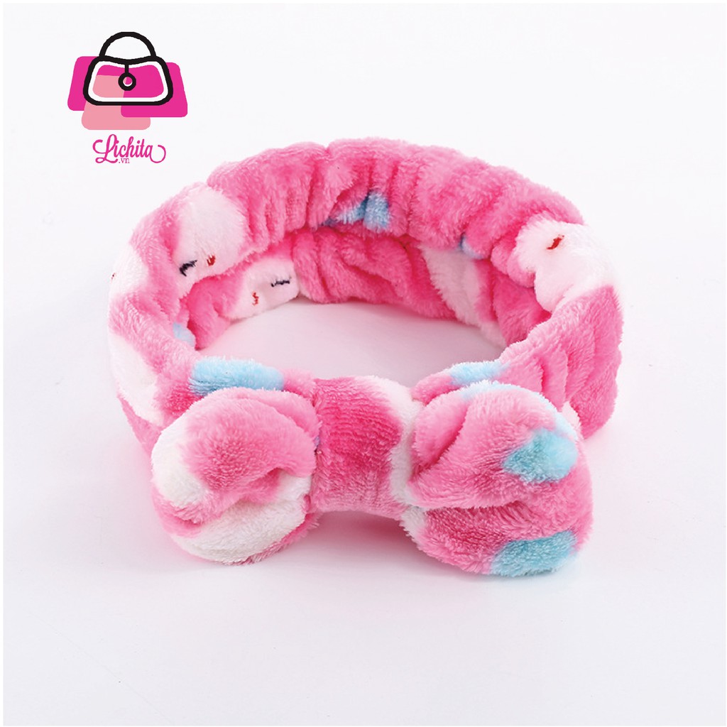 Băng đô rửa mặt Turban, Bờm tóc Hàn Quốc cho bạn nữ cài tóc xinh đẹp chất liệu vải nhung HOT