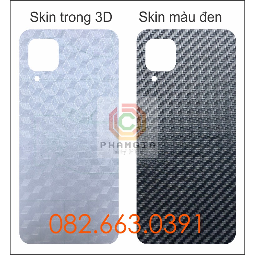 Miếng dán mặt lưng skin carbon Samsung A12