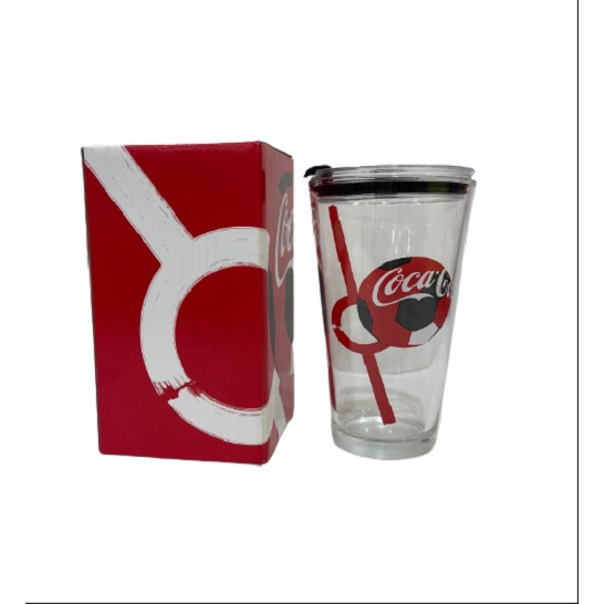 Ly thủy tinh có nắp Coca Cola 450ml