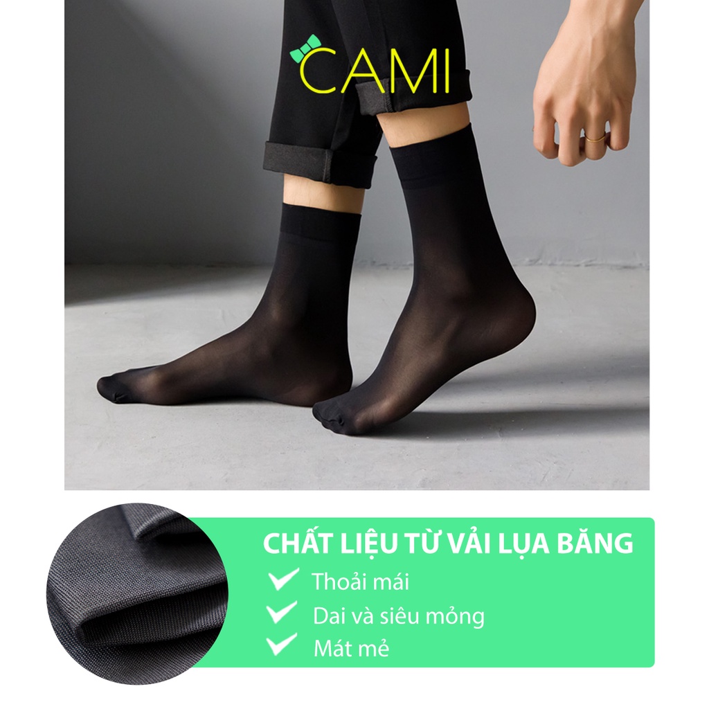 Vớ da siêu mỏng dạng trơn, chất vải mềm mịn, thoáng khí, form vớ chuẩn, hút mồ hôi - Cami - CMPK221