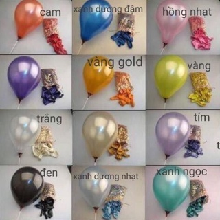 Bong bóng nhũ size 30cm set 10 bóng