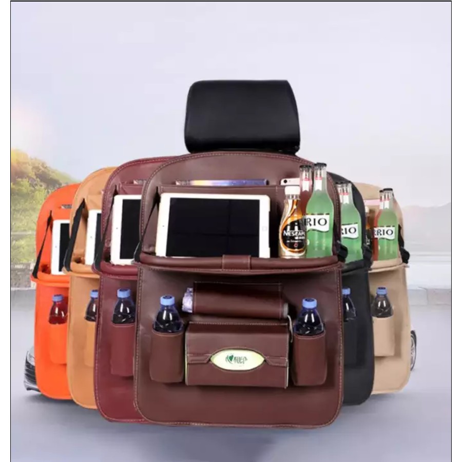[FREE SHIP] Túi treo đồ trên ô tô kiêm giá để đồ bằng da HMD-03D