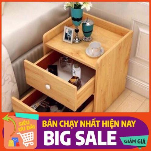 [GIẢM GIÁ SIÊU SỐC] Tủ kê đầu giường gỗ 2 tầng ngăn kéo chắc chắn