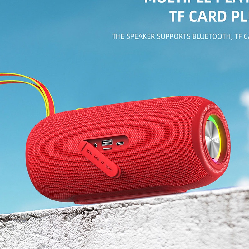Loa bluetooth HOPESTAR H49 mini, Công suất lớn siêu trầm Kháng Nước IP X6 cho laptop pc BH 12tháng