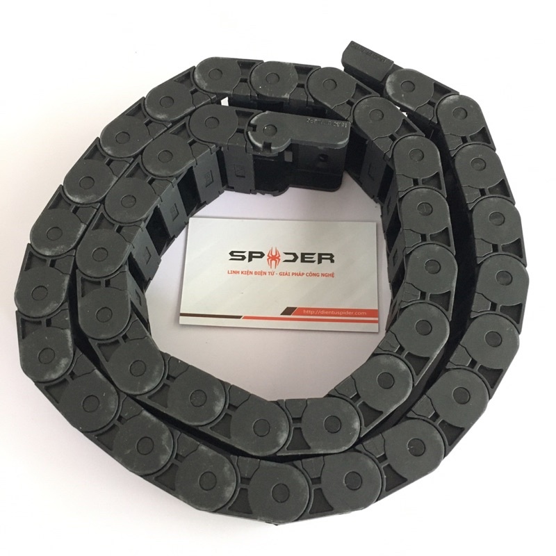 Xích nhựa luồn dây cáp điện 15x15mm, 15x20mm, 15x20mm (lỗ bên trong), chiều dài 1mét