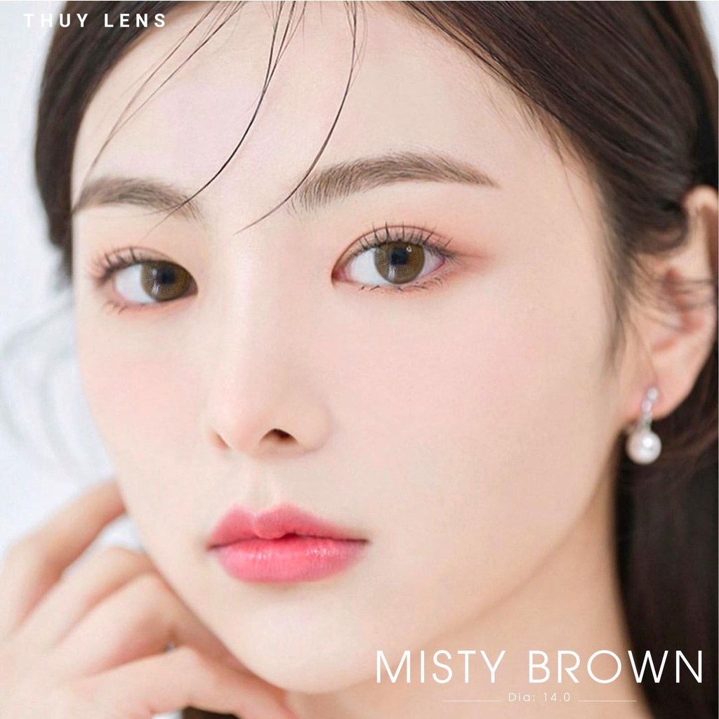 Kính Áp Tròng Cận Nâu Tự Nhiên Zlens Misty Brown Tiêu Chuẩn Nhật Bản