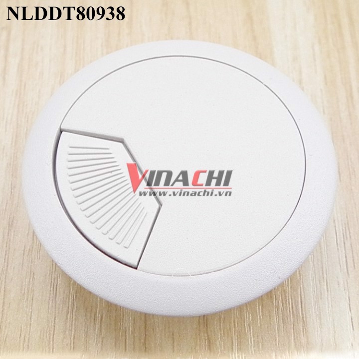 Nắp luồn dây điện tròn , phụ kiên nội thất bàn - màu. Trắng
